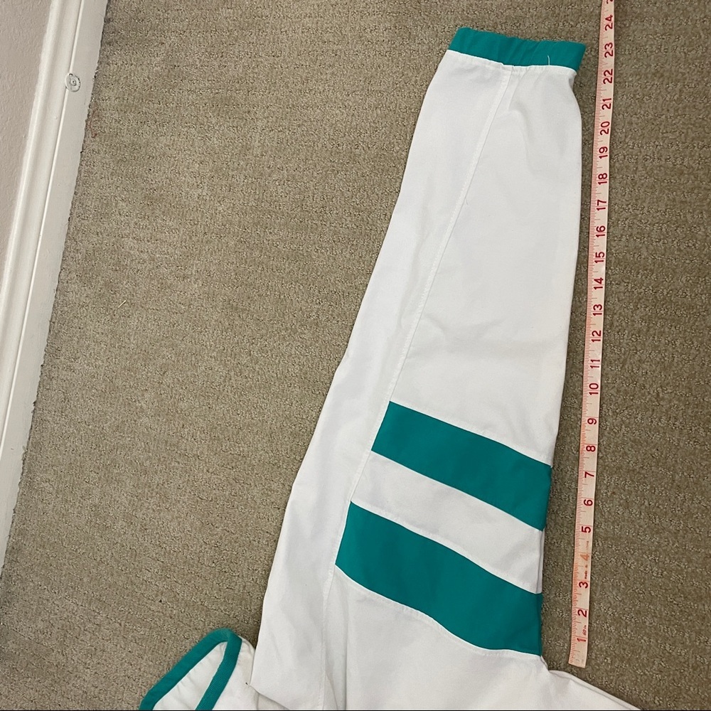 White & Teal Men's Windbreaker Pullover Jacket - Picture 7 of 11